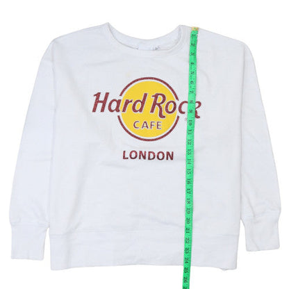 Womens UK Size XL Hard Rock Cafe White Pullover Sweatshirt