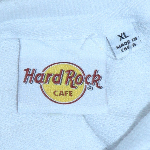 Womens UK Size XL Hard Rock Cafe White Pullover Sweatshirt
