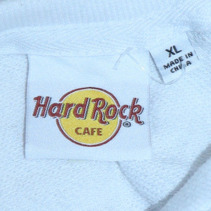 Womens UK Size XL Hard Rock Cafe White Pullover Sweatshirt
