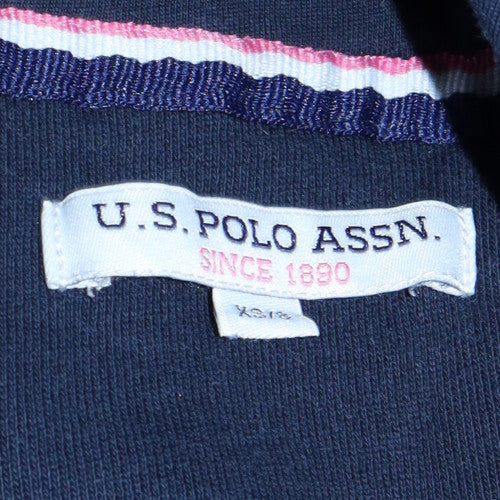 Womens UK Size XS U.S. Polo Assn. Blue Pullover Hoodie