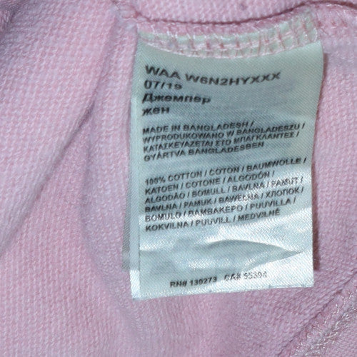 Womens UK Size M Wrangler Pink Pullover Sweatshirt
