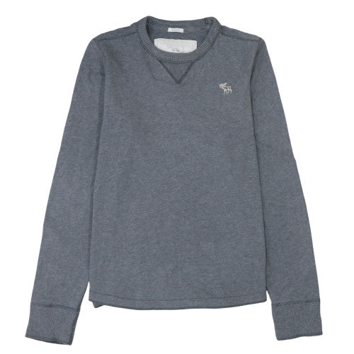 Mens UK Size L Abercrombie & Fitch Grey Pullover Sweatshirt