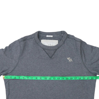 Mens UK Size L Abercrombie & Fitch Grey Pullover Sweatshirt