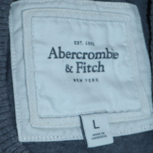 Mens UK Size L Abercrombie & Fitch Grey Pullover Sweatshirt