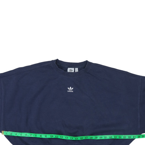 Womens UK Size 12 adidas Blue Pullover Sweatshirt
