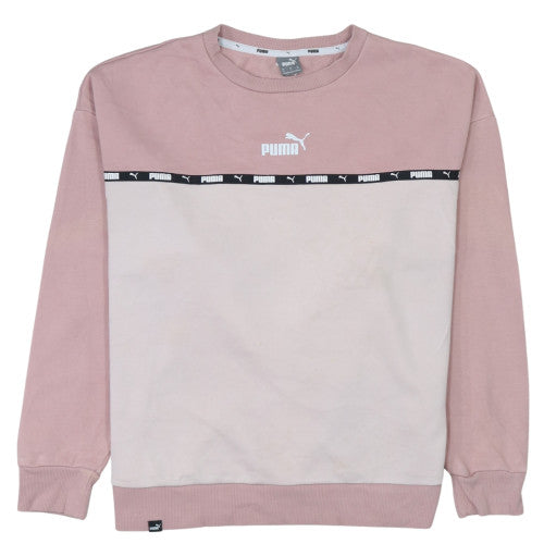 Womens UK Size M PUMA Pink Pullover Sweatshirt