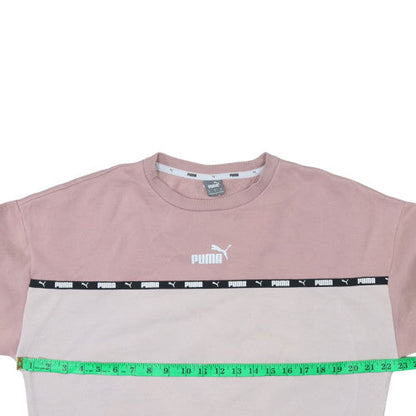 Womens UK Size M PUMA Pink Pullover Sweatshirt
