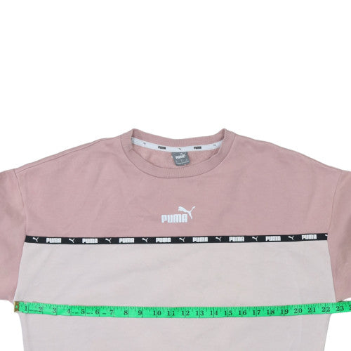 Womens UK Size M PUMA Pink Pullover Sweatshirt
