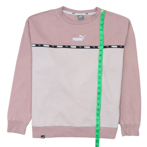 Womens UK Size M PUMA Pink Pullover Sweatshirt
