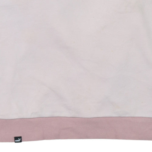 Womens UK Size M PUMA Pink Pullover Sweatshirt