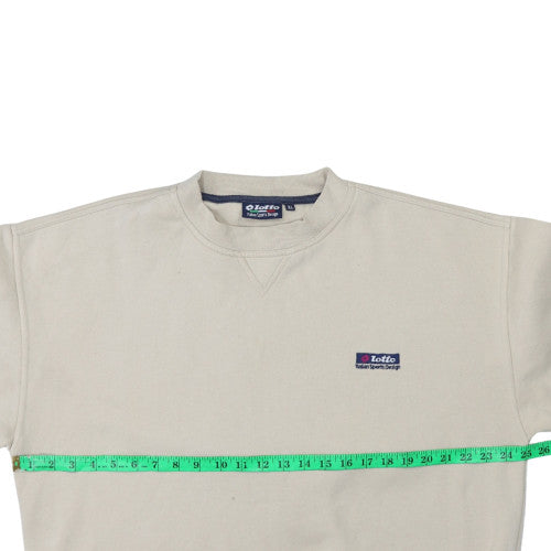 Mens UK Size XL Lotto Beige Pullover Sweatshirt