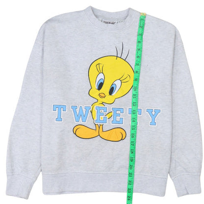 Womens UK Size S Looney Tunes Grey Pullover Sweatshirt