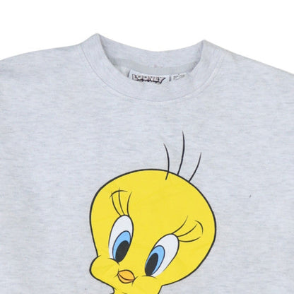 Womens UK Size S Looney Tunes Grey Pullover Sweatshirt