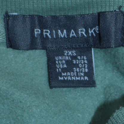 Womens UK Size 2XS Primark Green Pullover Sweatshirt