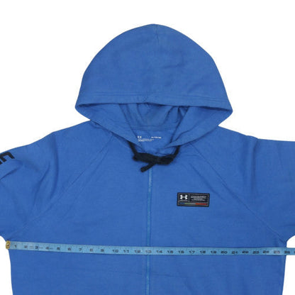 Mens UK Size XL Under armour Blue Full Zip Hoodie