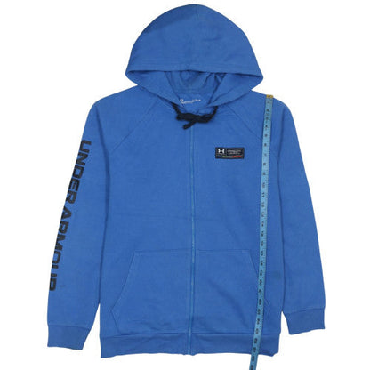 Mens UK Size XL Under armour Blue Full Zip Hoodie
