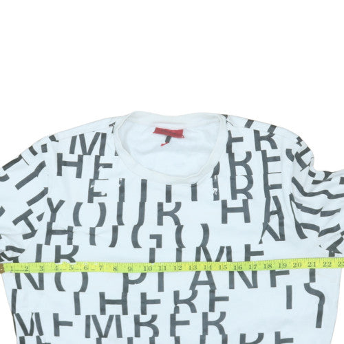 Mens UK Size M HUGO BOSS White Pullover Sweatshirt