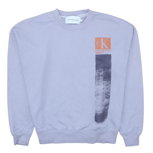 Mens UK Size M Calvin Klein Jeans Purple Pullover Sweatshirt