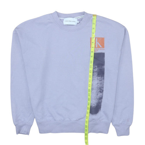 Mens UK Size M Calvin Klein Jeans Purple Pullover Sweatshirt