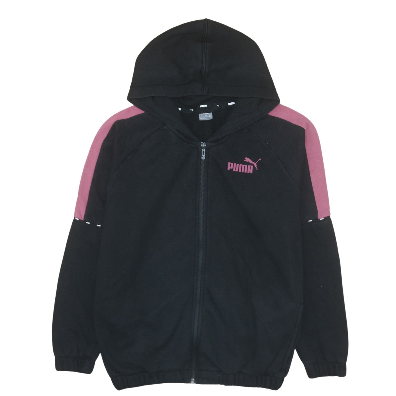 Womens UK Size M PUMA Black Full Zip Hoodie