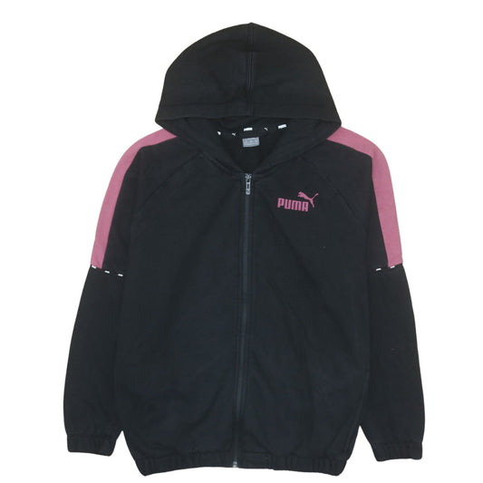 Womens UK Size M PUMA Black Full Zip Hoodie
