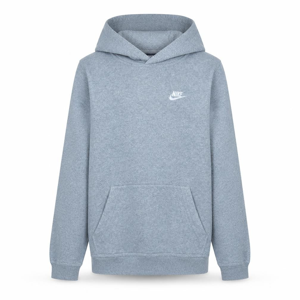 Front view of Nike boys’ grey xl pullover hoodie fleece sweatshirt long sleeve