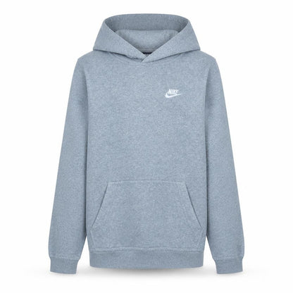 Front view of Nike boys’ grey xl pullover hoodie fleece sweatshirt long sleeve