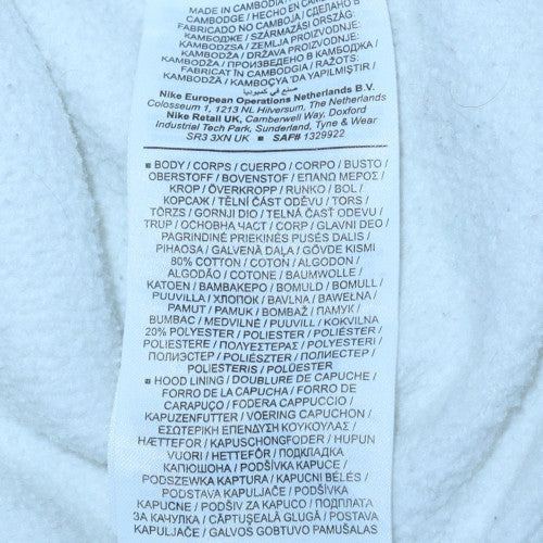 Mens UK Size M Nike White Pullover Hoodie