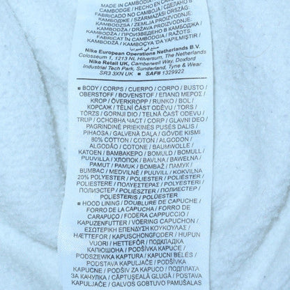 Mens UK Size M Nike White Pullover Hoodie
