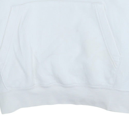 Mens UK Size M Nike White Pullover Hoodie