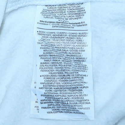 Mens UK Size M Nike White Pullover Hoodie