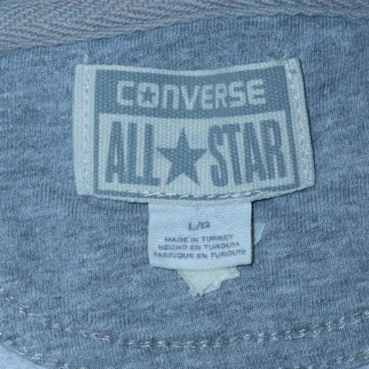 Womens UK Size L Converse Grey Full Zip Hoodie