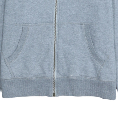 Womens UK Size L Converse Grey Full Zip Hoodie