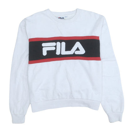 Womens UK Size M FILA White Pullover Sweatshirt