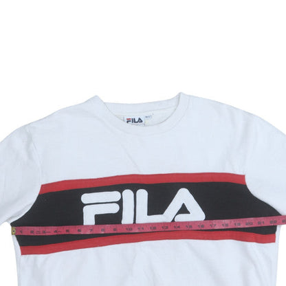 Womens UK Size M FILA White Pullover Sweatshirt