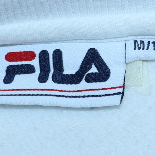 Womens UK Size M FILA White Pullover Sweatshirt