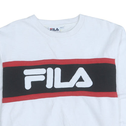 Womens UK Size M FILA White Pullover Sweatshirt