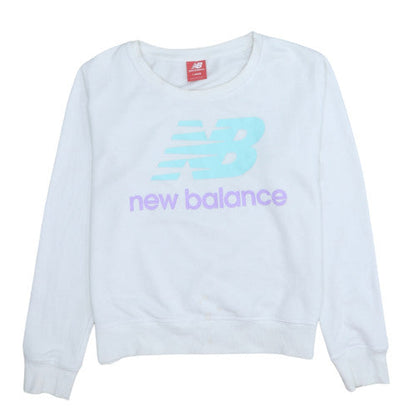 Womens UK Size L New Balance White Pullover Sweatshirt