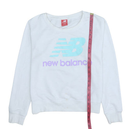 Womens UK Size L New Balance White Pullover Sweatshirt