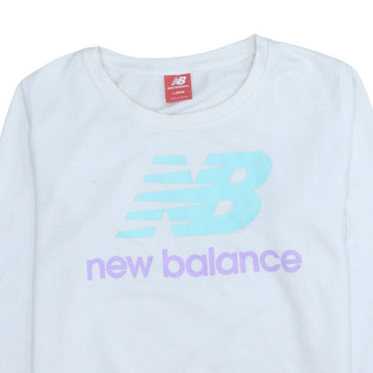 Womens UK Size L New Balance White Pullover Sweatshirt