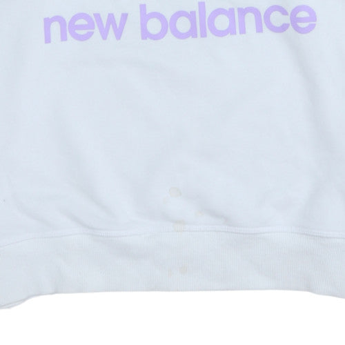 Womens UK Size L New Balance White Pullover Sweatshirt