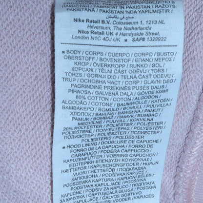 Womens UK Size M Nike Pink Pullover Hoodie