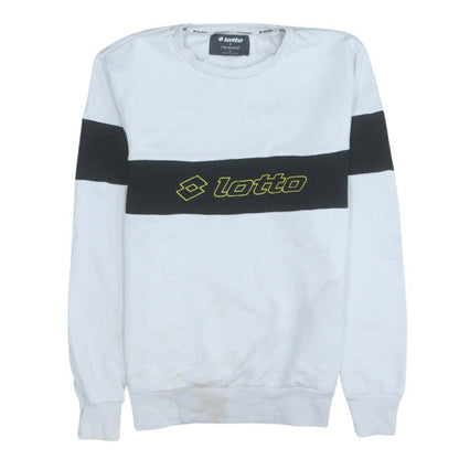 Mens UK Size M Lotto x Primark White Pullover Sweatshirt