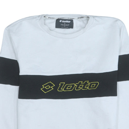 Mens UK Size M Lotto x Primark White Pullover Sweatshirt