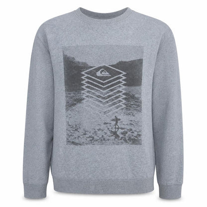 Mens UK Size M Quiksilver Grey Pullover Sweatshirt