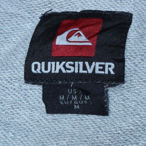 Mens UK Size M Quiksilver Grey Pullover Sweatshirt