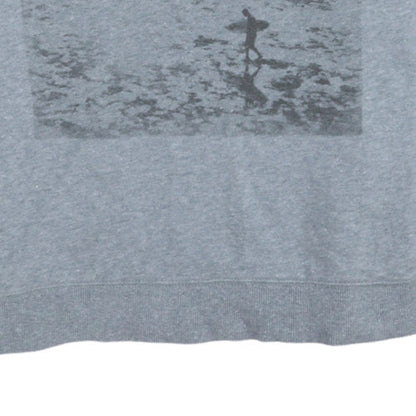 Mens UK Size M Quiksilver Grey Pullover Sweatshirt