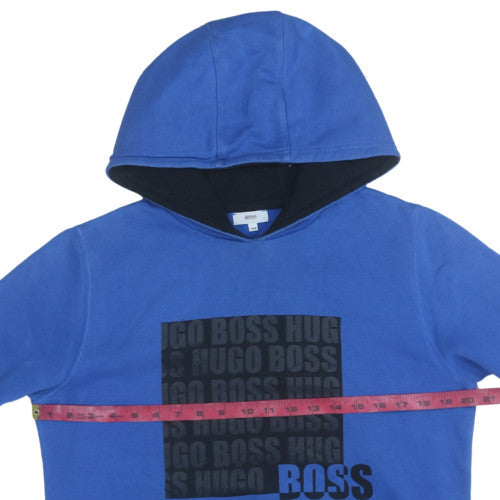 Boys UK Size 16 Years HUGO BOSS Blue Pullover Hoodie