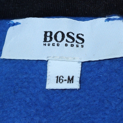 Boys UK Size 16 Years HUGO BOSS Blue Pullover Hoodie