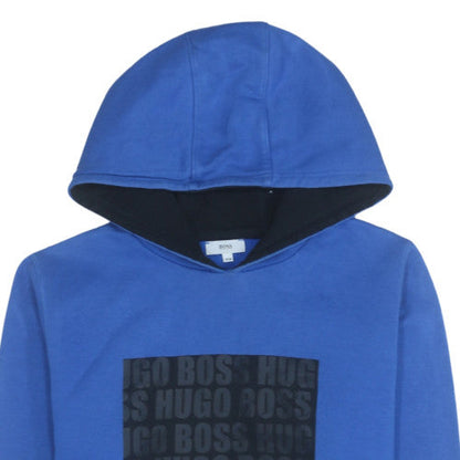 Boys UK Size 16 Years HUGO BOSS Blue Pullover Hoodie